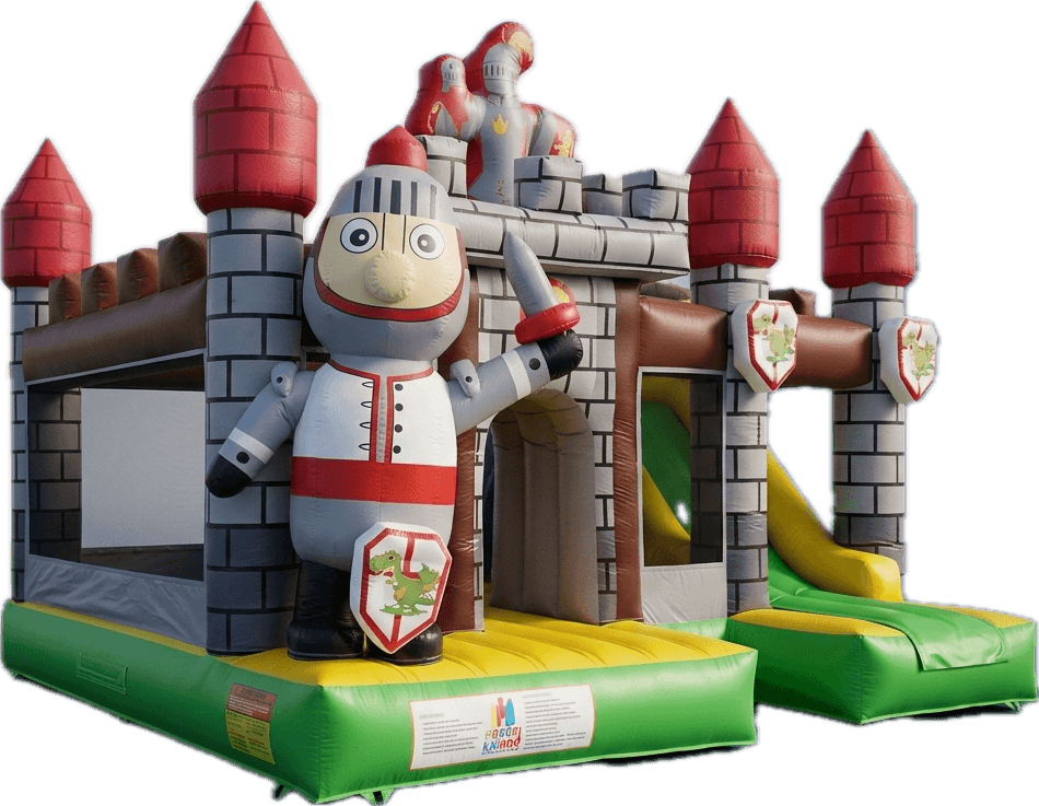 Lovagi kastély csúszdás légvár – ugrálóvár bérlés 1