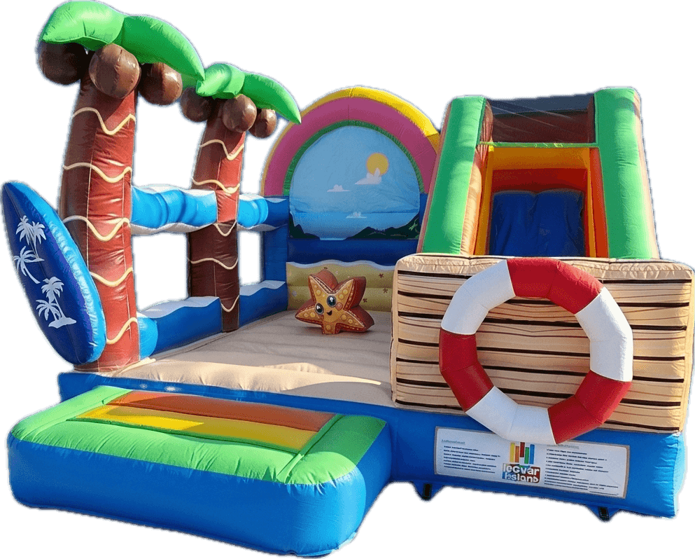 Tengerpart csúszdás légvár – ugrálóvár bérlés 1