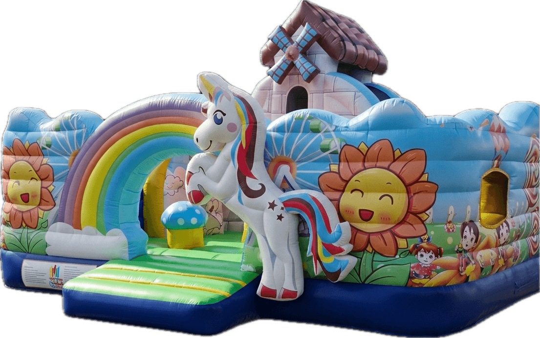 Unikornis csúszdás légvár – ugrálóvár bérlés